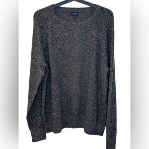 J.Crew Men's Wool Blend Crewneck Sweater Large Marled Brown/Grey